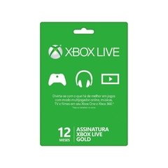 Cartão Xbox Live Gold - Licença Para 12 Meses