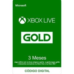 Cartão Xbox Live Gold - Licença Para 3 Meses