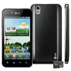 Celular LG Optimus Black P970, Android 2.2, Câmera 5MP, Wi-Fi, 3G, Touch Screen, MP3, Rádio FM, Bluetooth, Fone e Cartão 4GB - comprar online