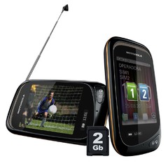 Motorola MOTOTV EX139 PRETO Dual Chip c/ TV, Câmera 2MP, Bluetooth, Touch Screen, MP3, Rádio FM, Fone de ouvido - comprar online