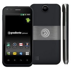 Celular Desbloqueado Gradiente Iphone Neo One GC500 Preto Dual Chip, Android 2.3, 3G, Wi-fi, Câmera 5MP e Cartão 2GB