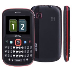 Celular desbloqueado Meu SN56 Preto/Vermelho com TV, Dual Chip, Teclado Qwerty, Câmera 1.3MP, Wi-Fi, Bluetooth, FM, MP3, Fone de Ouvido e Cartão 2GB