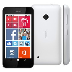 Smartphone Nokia Lumia 530 Windows Phone 8.1 Tela 4" 4GB 3G Wi-Fi Câmera 5MP GPS - Branco