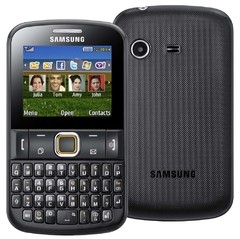 Celular Desbloqueado Samsung Chat 222 Preto QWERTY com Câmera, MP3 Player, Rádio FM na internet