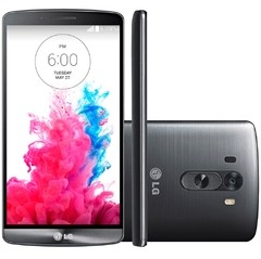 SMARTPHONE LG D855 G3 PRETO COM TELA DE 5.5", ANDROID 4.4, CÂMERA 13MP, 3G/4G, PROCESSADOR QUAD CORE 2.45 GHZ