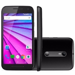 Smartphone Moto G(TM) (3ª Geração) Music 16GB Preto com Tela de 5'', Dual Chip, Android 5.1, 4G, Câmera 13MP e Processador Quad-Core de 1.4 GHz+ fone de ouvido Moto Pulse