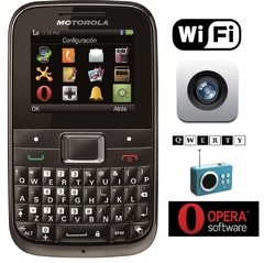 CELULAR Motorola Motokey Ex116 Câmera 2mp Wi-fi Teclado Qwerty Preto - Infotecline