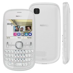 Celular Desbloqueado TIM - Nokia Asha 201 Branco c/ Teclado QWERTY, Câmera de 2MP, Rádio FM/MP3, Bluetooth 2.1, USB 2.0 + Fone Fale do seu jeito!