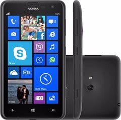 Celular Desbloqueado Nokia Lumia 625 Preto com Windows Phone 8, Tela 4.7", Processador 1.2GH