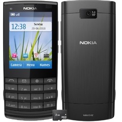 Celular Desbloqueado Nokia X3-02 Preto c/ Câmera 5MP, Wi-Fi, MP3 Player, Rádio FM, BLUETHOOT
