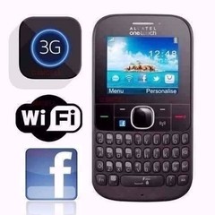 Celular Alcatel Onetouch 3075 PRETO, Wi-Fi, 3G, FM, Teclado Qwerty, Bluetooth - comprar online