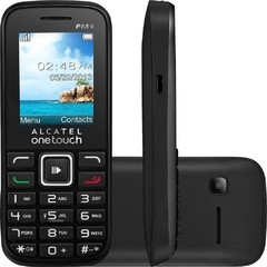 Celular Alcatel OT 1041 PRETO com Dual Chip, Display Colorido, Câmera VGA, MP3, Rádio FM e Bluetooth
