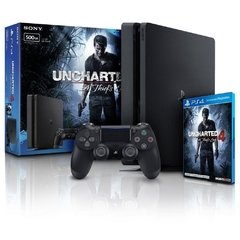 Console Playstation 4 Slim - HD 500 Gb + Jogo Uncharted 4 - Oficial Sony Brasil - PS4