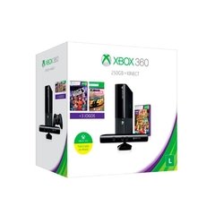 Console Xbox 360 250Gb Com Kinect + 3 Jogos - Forza Horizon, Dance Central 3 e Kinect Adventures - comprar online