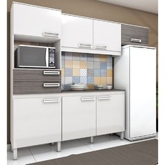Cozinha Compacta Brizz B107 Com 7 Portas 2 Gavetas branco