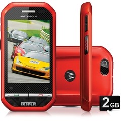 Motorola i867 Ferrari com Câmera 3MP, Android 2.1, Wi-Fi, Bluettoth, GPS, MP3 Player e Cartão 2GB - Vermelho