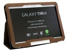 Case Em Couro Sintético Quest Cg103m Marrom Café Para Samsung Galaxy Tab 3 10.1"