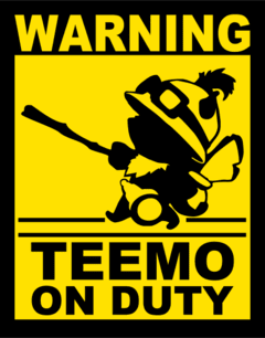 Placa Warning Teemo On Duty