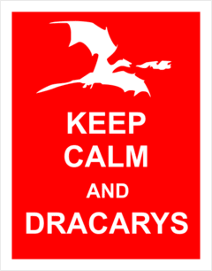Placa Keep Calm And Dracarys