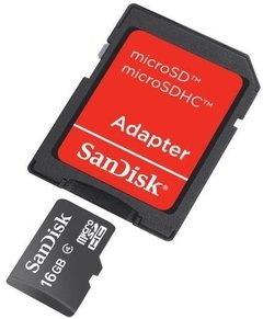 Cartão de Memória Sandisk(TM) Microsdhc(TM) Com Adaptador 16Gb Classe 4