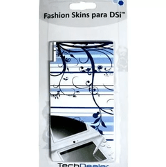 Adesivo Tech Dealer Fashion Skins Branco E Azul P/ Nds