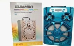 Caixinha de som Summiki 5W P62 MP3/USB/Micro SD/ FM/Aux 30 x 20 cm