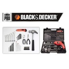 Kit Oficina Portátil Black & Decker com Furadeira de Impacto 1/2" Black&Decker e Maleta com 42 Acessórios - HD560K - comprar online