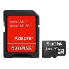 Cartão de Memória Sandisk(TM) Microsdhc(TM) Com Adaptador 4Gb Classe 4