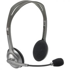 Fone de Ouvido Headset Logitech H110 Microfone Com Eliminador de Ruídos e Conexão P2