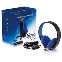 Headset Playstation Silver Wired Stereo PS4 - PS3 - Psvita