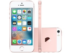 iPhone SE Apple com 16GB, Tela 4", iOS 9, Sensor de Impressão Digital, Câmera iSight 12MP, Wi-Fi, 3G/4G, GPS, MP3, Bluetooth e NFC - Rosa