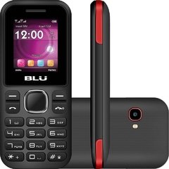 Celular Desbloqueado Blu Z3Z090 Preto/Vermelho Com Dual Chip, Tela De 1.8?, Câmera VGA, Bluetooth, MP3 E Rádio FM