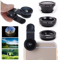 Kit de lentes YY panorâmicas universal para celulares com clip ajustável na internet