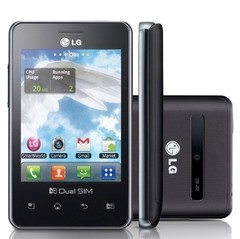 Celular Desbloqueado LG Optimus L3 E400 Preto com Tela de 3,2", Android 2.3, Câmera 3MP, 3G, Wi-Fi, GPS
