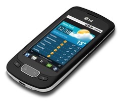 Celular LG P500 Preto c/ Câmera 3.2MP, Wi-Fi, Android 2.2, 3G, Bluetooth, Rádio FM, MP3, Fone de Ouvido e Cartão 2GB - comprar online