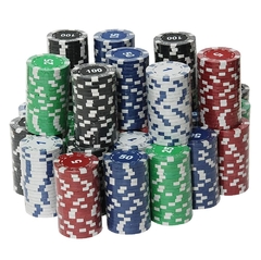 Conjunto de Fichas de Poker DTH120 em Caixa de Estanho 120 pcs Prefessional na internet
