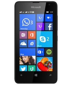 celular Microsoft Lumia 430 Dual Sim, processador mediano de 1.2Ghz Dual-Core, Bluetooth Versão 4.0 , Windows Phone 8.1, Quad-Band 850/900/1800/1900 - Infotecline