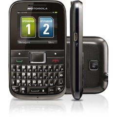 Motorola EX109 Motokey Mini Cinza c/ Câmera 2MP, Dual Chip, Mp3, FM, Bluetooth e Cartão de 2GB