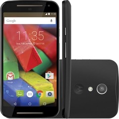Smartphone Moto G 4G Colors (2ª Geração) XT-1078 Preto com Tela de 5'', 16GB, Dual Chip, Android 5.0, Wi-Fi, Câmera 8MP e Processador Quad-Core