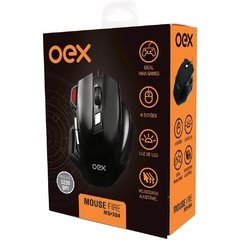 Mouse Gamer Oex Fire Ms304 Preto, 6 Botões e Scroll - comprar online