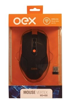 Mouse Gamer Sem Fio Oex Vertex Ms400 Preto, 6 Botões e Scroll - comprar online