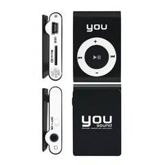 MP3 Player You Sound Clip Preto, 4 Gb, Entrada Cartão Micro SD, Micro USB, Bateria Recarregável - comprar online