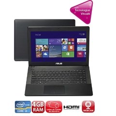 Notebook Asus X451ca-Bral-Vx104h Preto, Processador Intel® Core(TM) i3-2375M, 4Gb, HD 500Gb, 14" W8