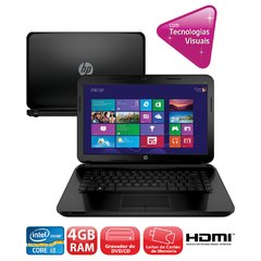 Notebook HP 14-D028 3ª Ger Intel® Core(TM) i3 3110M, 4 Gb, HD 500 Gb, LED 14" W8