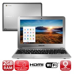 Notebook Samsung Chromebook 303C12-AD1 com Samsung Exynos 5, 2GB, 16GB eMMC, Leitor de Cartões, HDMI, Wireless, Webcam, LED 11.6" e Chrome OS