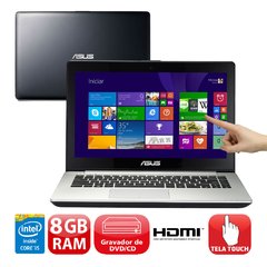 Notebook Asus S451la-Ca046h Preto 4ª Geração Processador Intel® Core(TM) i5 4200U, 8 Gb, HD 500 Gb, 14"
