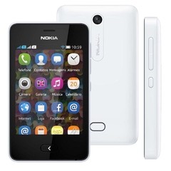Celular Dual Chip Nokia Asha 500 branco Câmera 2MP 2G/Wi Fi Memória Interna 128MB Cartão de Memória 4GB na internet