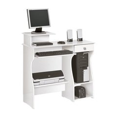 Mesa Para Computador Patrimar Marina Com 1 Gaveta Branco