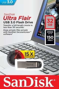 Pen Drive Sandisk(TM) Ultra Flair(TM) 32Gb 3.0