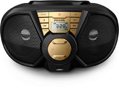 Boombox Philips 5W Rms, Cd, Entrada Usb, Rádio Fm, Preto/Dourado - Px3115Gx/78